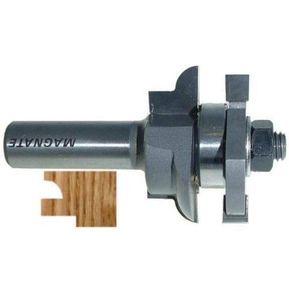 Magnate 9007R Stile or Rail Router Bit, 15/16" Cutting Height for 3/4" to 7/8" Material - Concave Profile, Rail Cut, BR-06 Bearing