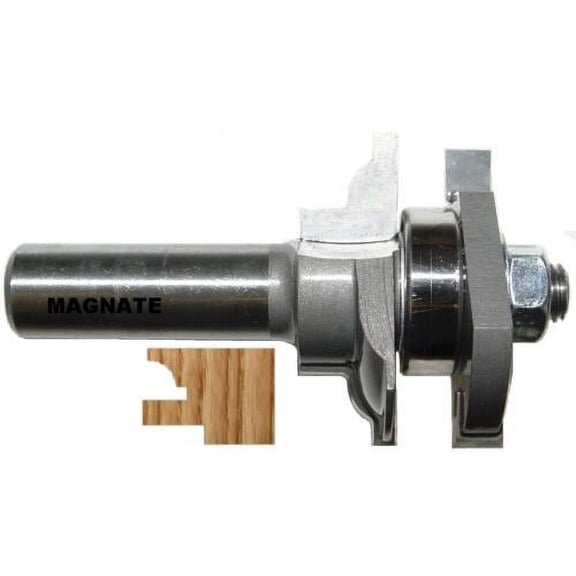 Magnate 9008R Stile or Rail Router Bit, 15/16" Cutting Height for 3/4" to 7/8" Material - Bead Profile, Rail Cut, BR-06 Bearing