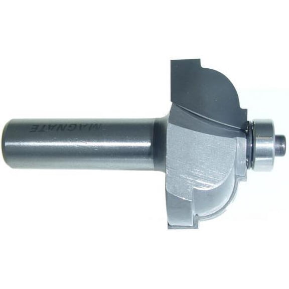 Magnate S4704 Classic Cove Router Bit - 3/8" Radius, 1/2" Shank Diameter, 3/4" Cutting Length, 1-5/8" Overall Diameter, 1-1/2" Shank Length