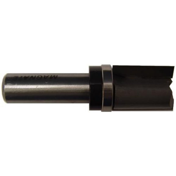 Magnate S7603 Pattern Router Bit - 3/4" Cutting Diameter, 1" Cutting Length, 1/2" Shank Diameter, 1-3/4" Shank Length, BR-09 Bearing