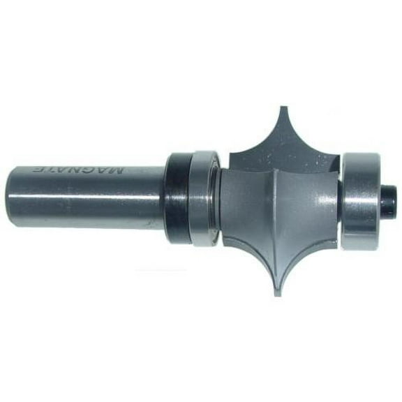 Magnate S7654 Leaf Edge Beading Carbide Tipped Router Bit - 3/8" Radius, 7/8" Cutting Length, 1/2" Shank Diameter, 1-3/4" Shank Length, 1-3/8" Overall Diameter