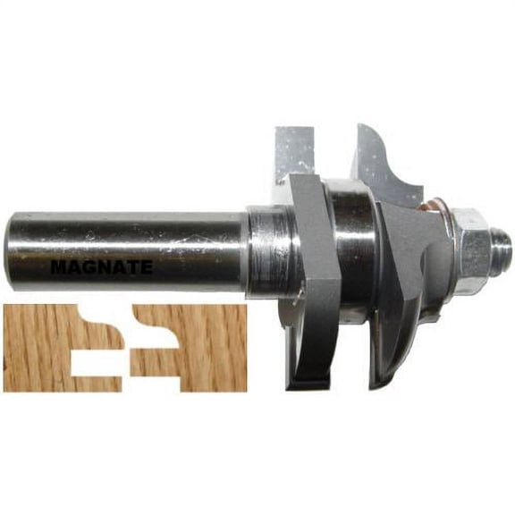 Magnate S9003 Reversible Stile & Rail Router Bit - Traditional Profile, 7/8" Cutting Height, BR-06 Bearing