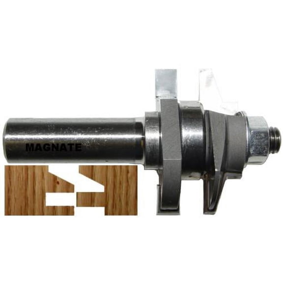 Magnate S9004 Reversible Stile & Rail Router Bit - Bevel Profile, 7/8" Cutting Height, BR-06 Bearing