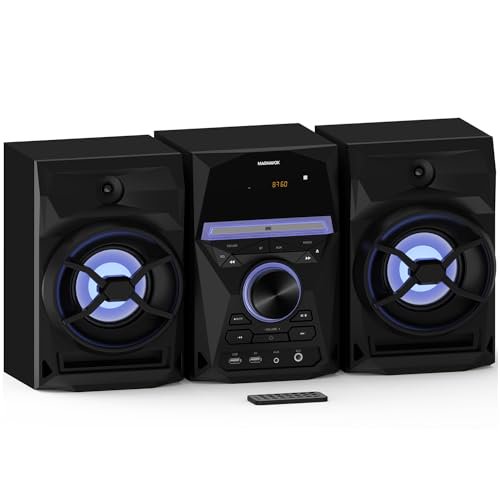 Magnavox 3Piece CD Shelf System with Bluetooth, FM Radio, Remote