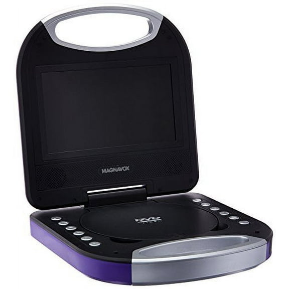 Magnavox 7-inch portable DVD/CD Player with Color TFT Screen & Remote Control-Purple