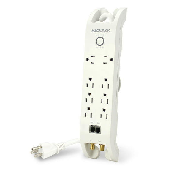 Magnavox 8-Outlets Extension Socket with Surge Protection