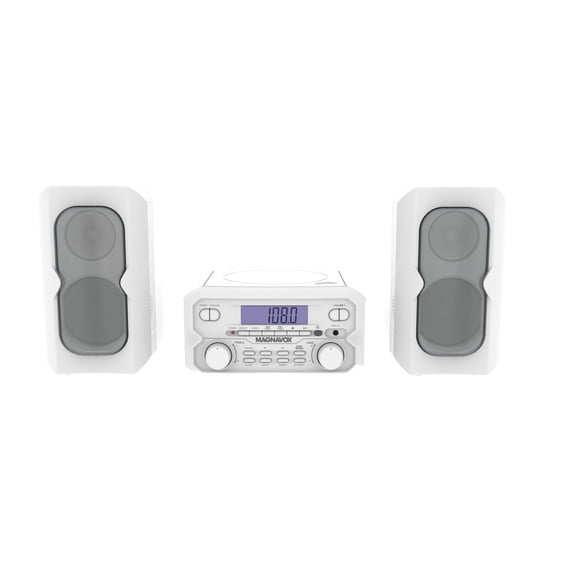 Magnavox Bluetooth 3-in-1 CD Shelf System with FM Stereo, Compact CD ...