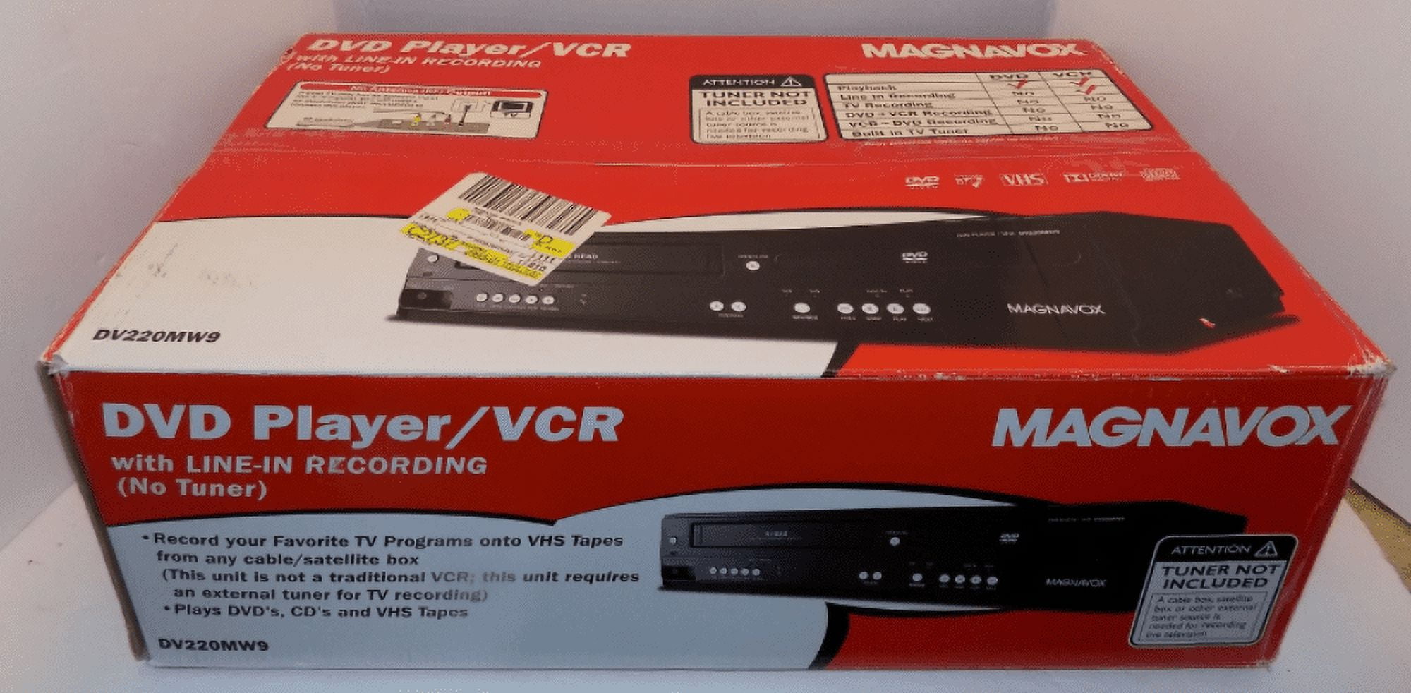 Magnavox Dv220mw9 DVD VCR Combo Dvd Player Vhs Player With Hdmi Adapter