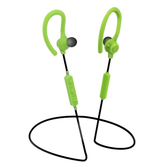 Magnavox Green Sweatproof Ear Hook Headphones with Bluetooth Woreless Technology MBH543GR