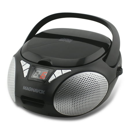 Magnavox MD6924 Portable Top Loading CD Boombox with AM/FM Stereo Radio, Black