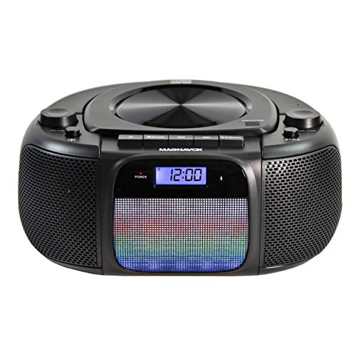 Magnavox MD6972 CD Boombox With Digital AM FM Radio Color Changing Lights And Bluetooth Wireless Technology, Black - image 1 of 3