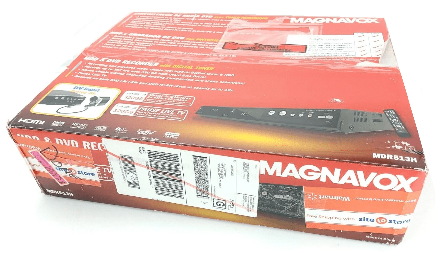 Magnavox MDR513H/F7 HDD and DVD Recorder with Digital Tuner (New