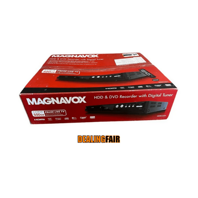 Magnavox MDR535H 1 Disc(s) DVD Player/Recorder, 1080p, 500 GB HDD, Black (New)