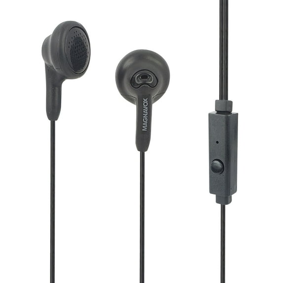 Magnavox MHP4820M-BK Gummy Earbuds with Microphone in Black