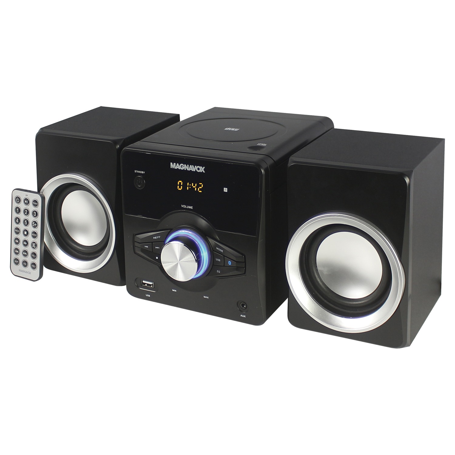 Magnavox MM442 3-Piece Top Loading CD Shelf System with Digital PLL FM Stereo Radio - image 1 of 4