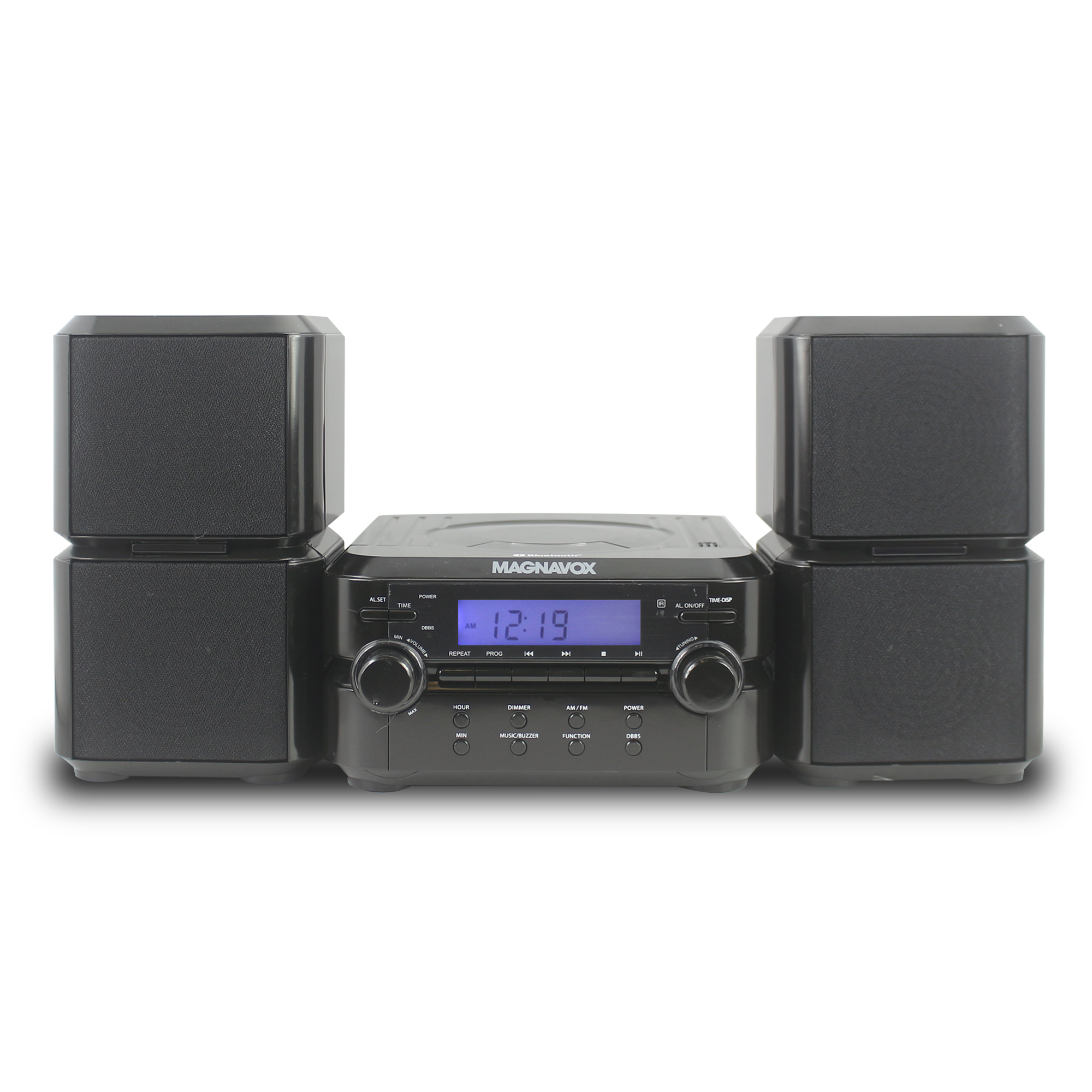 Magnavox Mm435 Black 3Pc Cd Shelf Stereo System Am Fm Radio - image 1 of 4