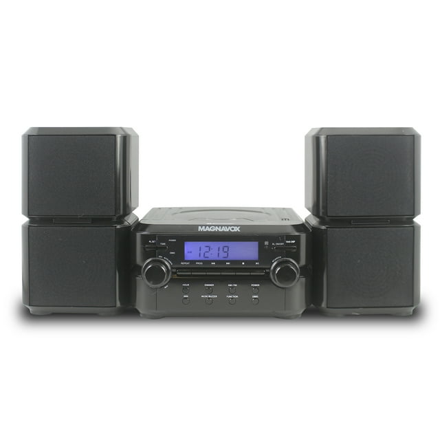 Magnavox Mm435 Black 3Pc Cd Shelf Stereo System Am Fm Radio