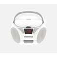 thumbnail image 1 of Magnavox Portable CD Cassette Boombox with FM Stereo Radio, Top-Loading CD Player, AUX Input, LED Display, AC/DC Power, Battery Operated Boombox, White, 1 of 8