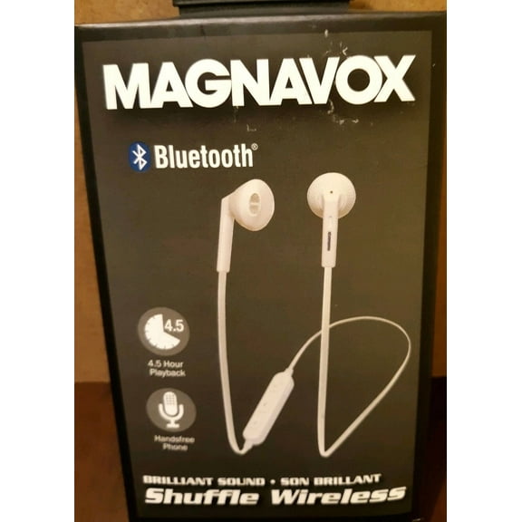 Magnavox Shuffle Wireless In-Ear Bluetooth Headphones (Mbh539-Wh#)