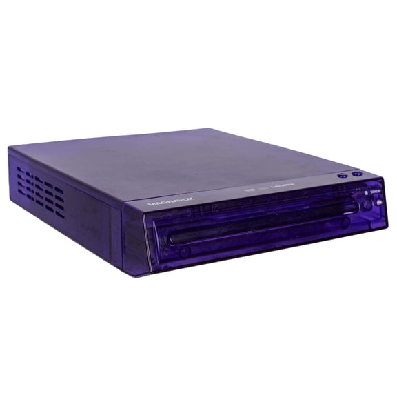 Magnavox Translucent DVD Player with HDMI Cable, Multi-Format DVD CD MP3 Player, HDMI Output, Remote Control, PAL/NTSC Compatible, 2 Channel Audio, Universal Power 100–240V, Purple