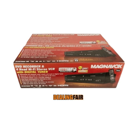 Magnavox ZV457MG - Dual Deck DVD Recorder/VCR Combo - Includes Remote, Manual and A/V Cables - NEW