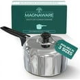 thumbnail image 1 of Magnaware Cast Aluminum 2 Quart Sauce Pan with Lid - Quality Cast Aluminum Pot with Even Heat Distribution and Retention, 1 of 9