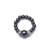 MagneHealth Beaded Black Hematite Rings, Unisex