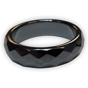 MagneHealth Beveled Black Hematite Band Ring, Unisex Size 11