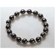 MagneHealth Black and Silver Plated Stretch Magnetic Bracelet Size 7