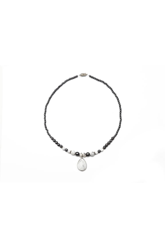 Howlite Magnetic Necklace, 18 Inches