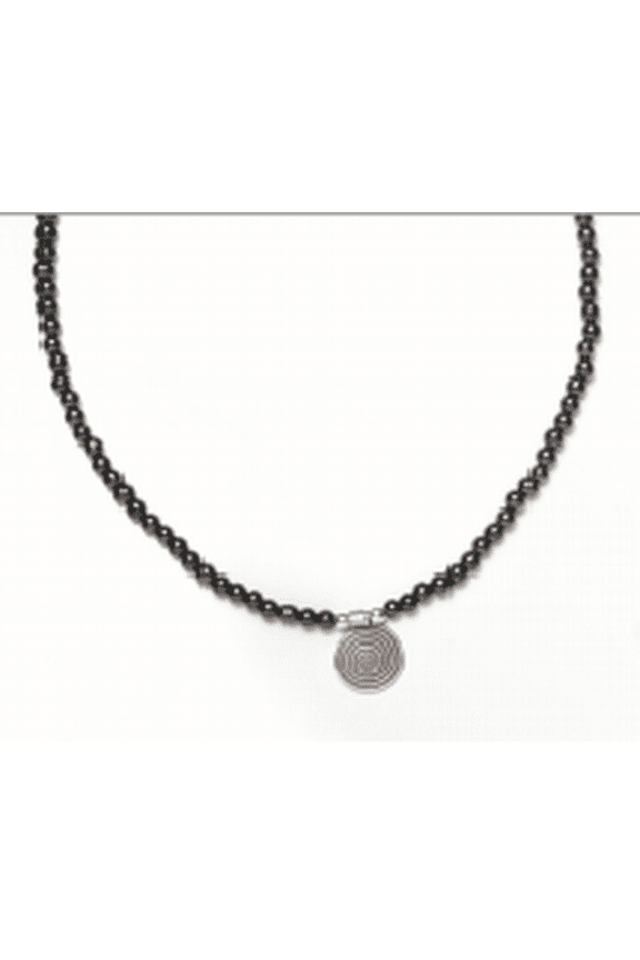 Metal Spiral Beaded Necklace, 18 Inches