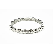 MagneHealth Stainless Steel Magnetic Bracelet with Crystal CZs, Silver