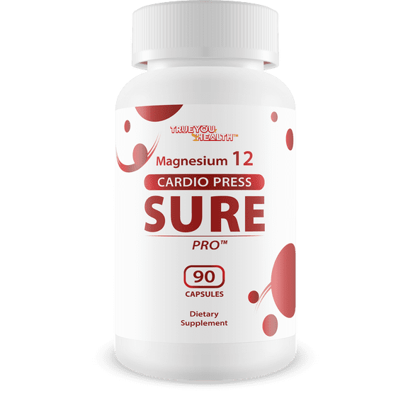 Magnesium 12 Cardio Press Sure Pro - Our Best Poor Circulation Supplements - Ultra Cardio Plus Supplement - Advanced High Pressure Pills - Cardio Care Pressure Supplement for Pressure Support