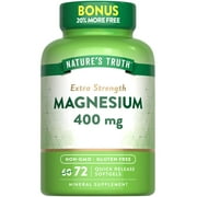 Magnesium 400 mg | 72 Softgels | Extra Strength | from Magnesium Oxide | by Nature's Truth