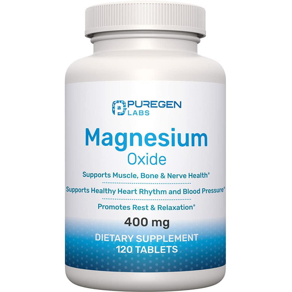 Magnesium 400mg [High Potency] Supplement Magnesium Oxide for Immune