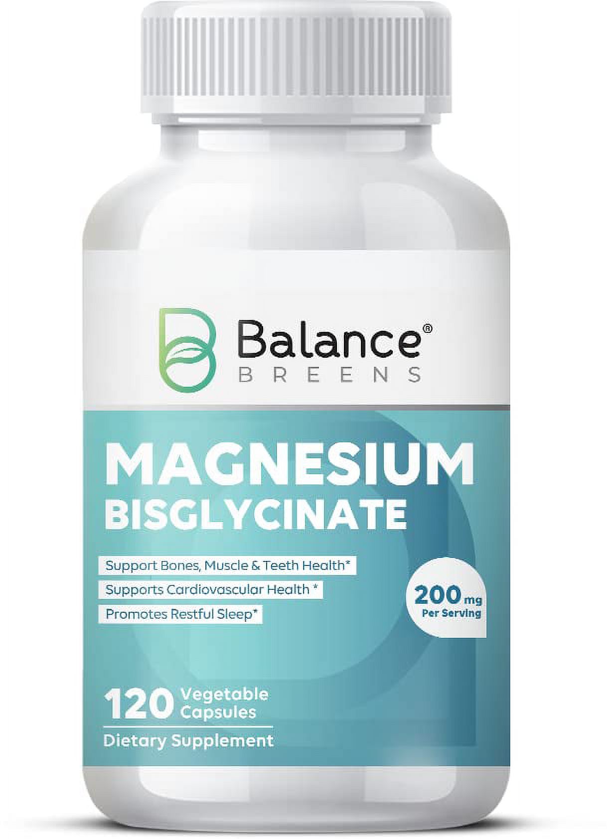 Magnesium Bisglycinate 200mg High Absorption Chelated 120 Vegan