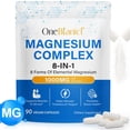 thumbnail image 1 of Magnesium Capsules, 1000 mg per Serving, 8-in-1 Magnesium Formula, Supports Muscle Relaxation, 90 Capsules, 1 of 10