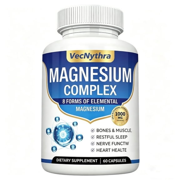 Magnesium Capsules with Glycinate, Malate and Citrate  60 Vegetable Capsules