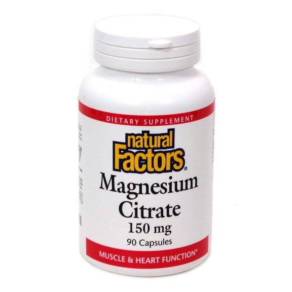 Natural Factors Magnesium Citrate, 150 mg, 90 Capsules