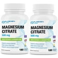 thumbnail image 1 of Magnesium Citrate 500 mg | High Potency Elemental Magnesium | Superior Absorption | Supports Muscle, Joint, and Heart Health | Total 180 Veggie Caps | 2PK, 1 of 7