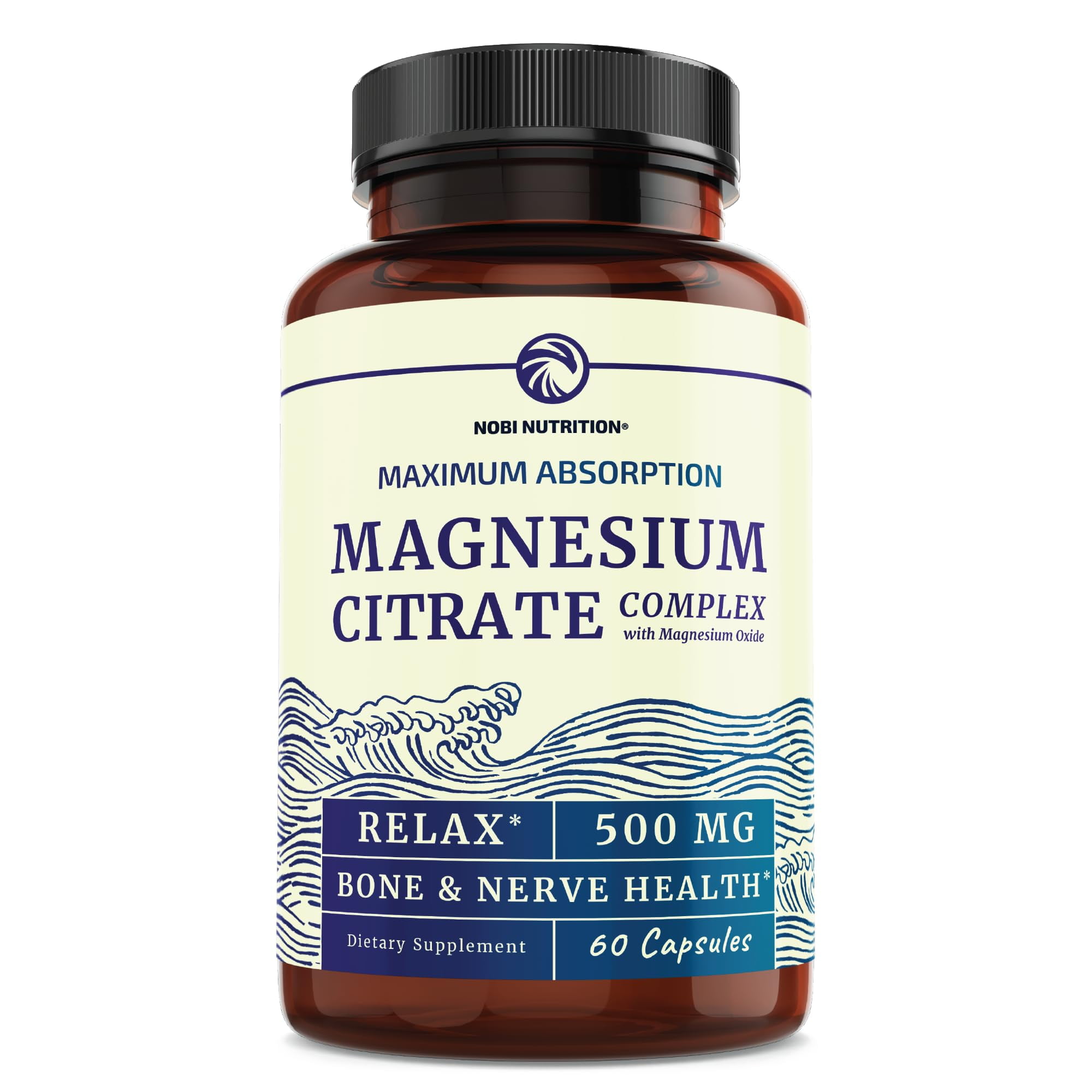 Magnesium Citrate 500MG for Calm, Relaxation, Constipation & Digestion