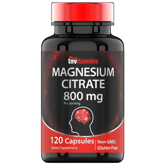 TNVitamins Magnesium Citrate 800mg - Highly Absorbable, 120 Capsules