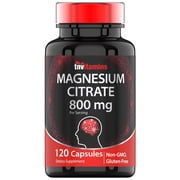 TNVitamins Magnesium Citrate Capsules Dietary Supplements 800mg Digestive Muscle Nerve Mineral Intake Cardiovascular Joint Health Adults NON GMO, 120 Count