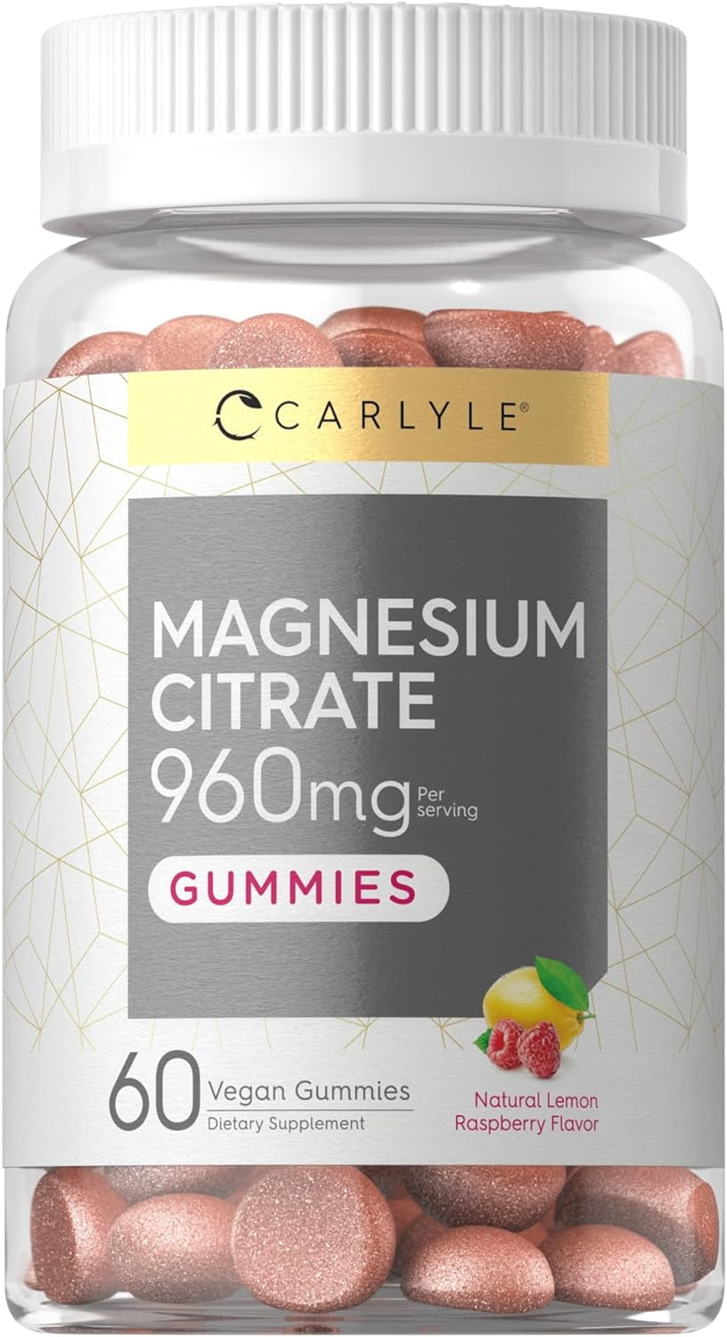 Carlyle Magnesium Citrate Chewable Vegan Gummies, 960mg, 60 Count