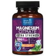 thumbnail image 1 of Magnesium Citrate 1000mg Per Serving - Max Absorption Magnesium Powder Capsules for Muscle, Nerve, Bone and Heart Health Support, High Absorption Citrate Complex, Gluten Free, Non-GMO - 60 Capsules, 1 of 10