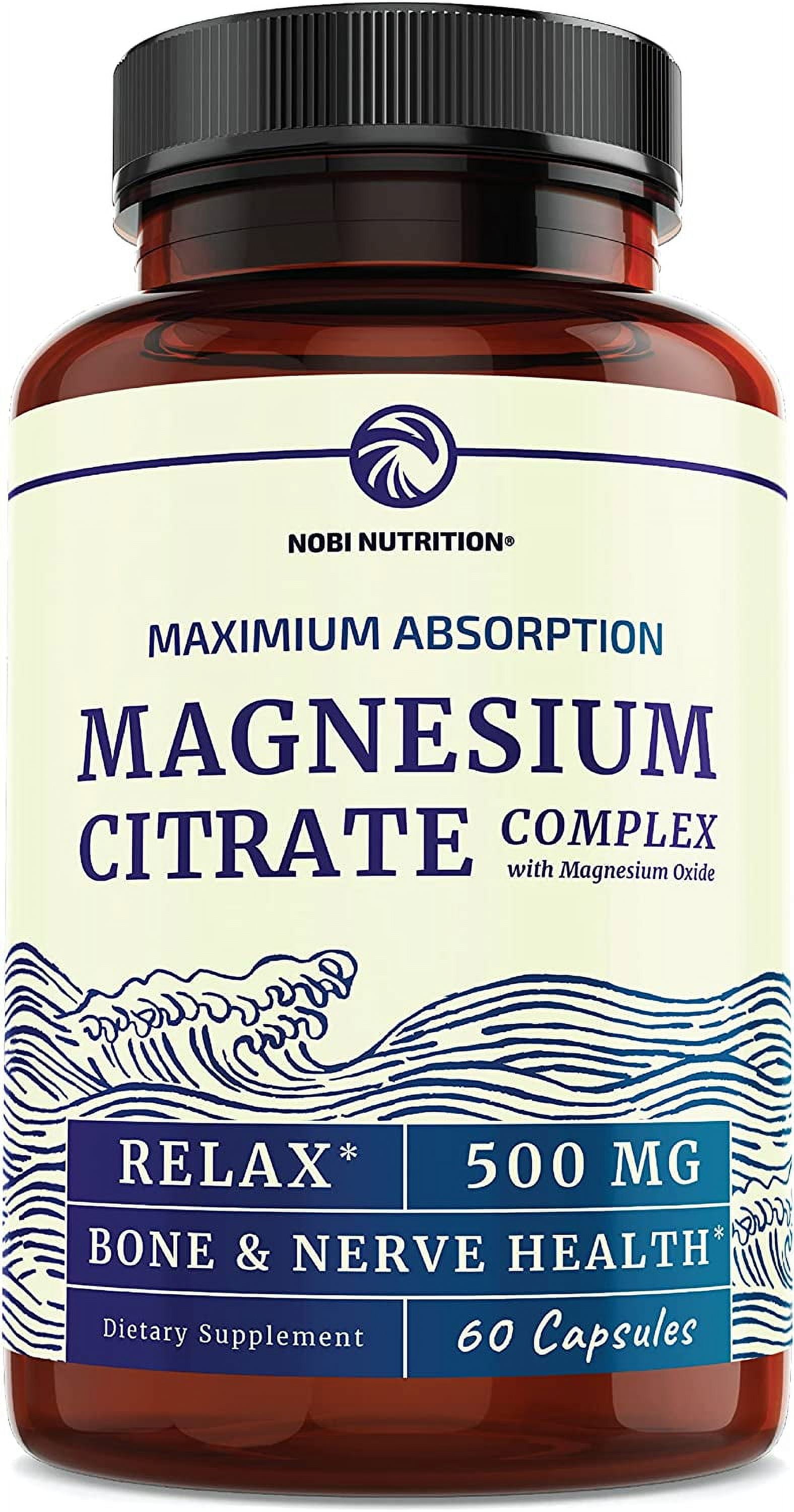 Magnesium Citrate Complex , 500 MG High Absorption Formula Calm