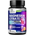Magnesium Citrate Extra Strength 1000 mg Chelated for Max Absorption, Magnesium Supplement for