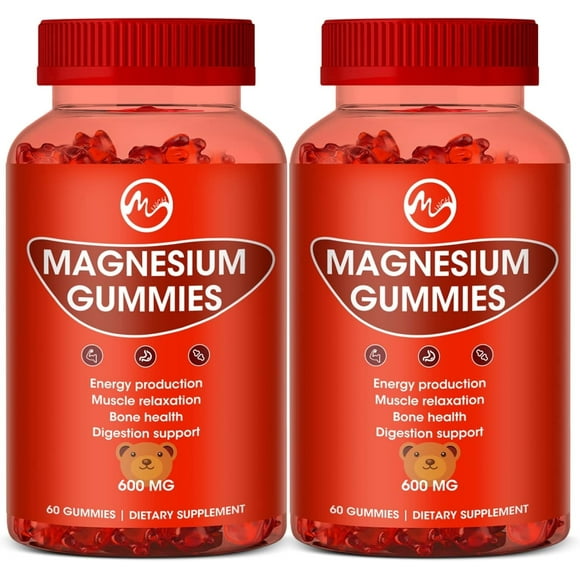 Magnesium Citrate Gummies - 600mg 120 Count High Absorption Magnesium - Extra Strength Magnesium Gummy Supplement for Adults