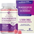 thumbnail image 1 of Nobi Nutrition Magnesium Citrate Gummies, Vegan Extra Strength Relaxation & Calm Magnesium Gummies, 60 Count, 1 of 12