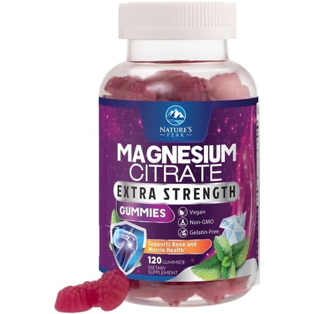 Magnesium Citrate Gummy, High Absorption Magnesium Gummies for Adults & Kids - Enhanced Bioavailability Form Mag Citrate Supplement - Improved Vegan Formula - Delicious Raspberry Flavor - 120 Gummies